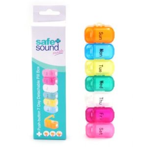 Safe & Sound Push Button 7 Day Detachable Pill Box