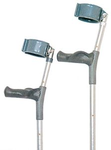 Ergonomic Handle Double Adjustable Crutches - (Pair)